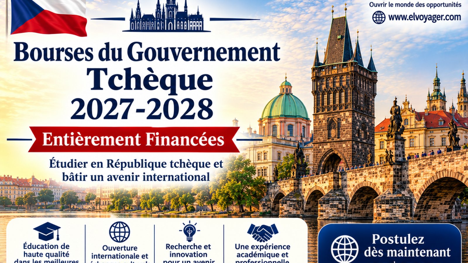 Bourses du gouvernement tchèque 2027-2028 : Les candidatures sont ouvertes