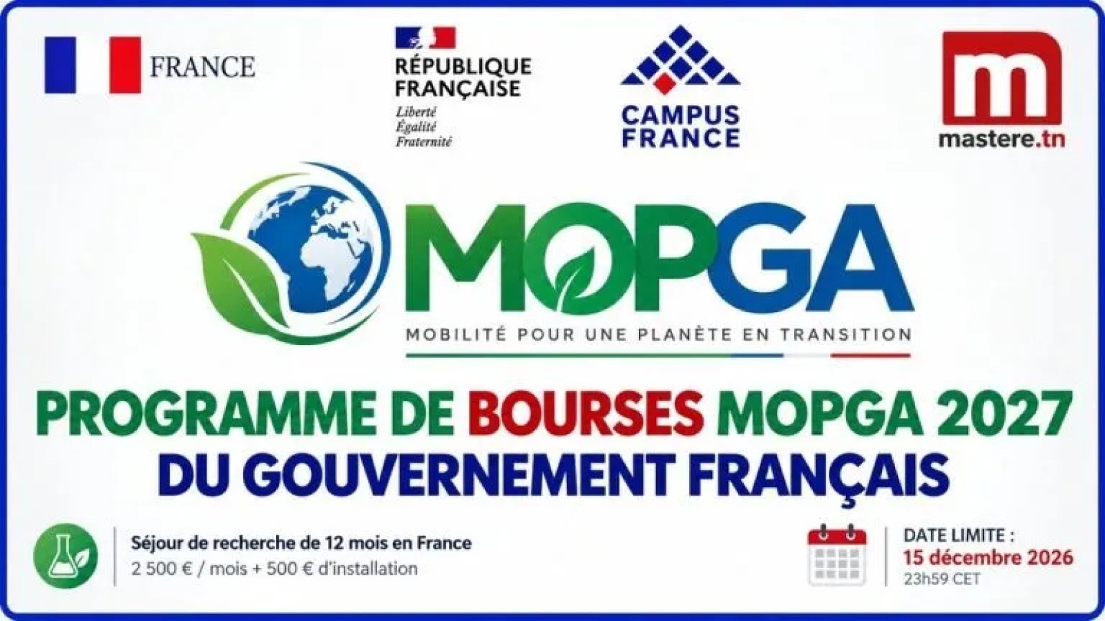 Bourses MOPGA 2027 : La France ouvre ses portes aux jeunes chercheurs internationaux
