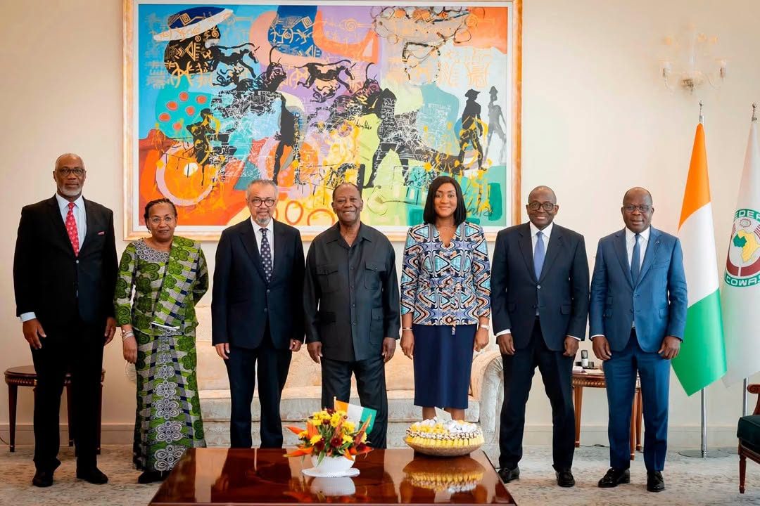 Coopération : Le Président Alassane Ouattara échange avec le Directeur général de l’OMS, Dr Tedros Adhanom Ghebreyesus