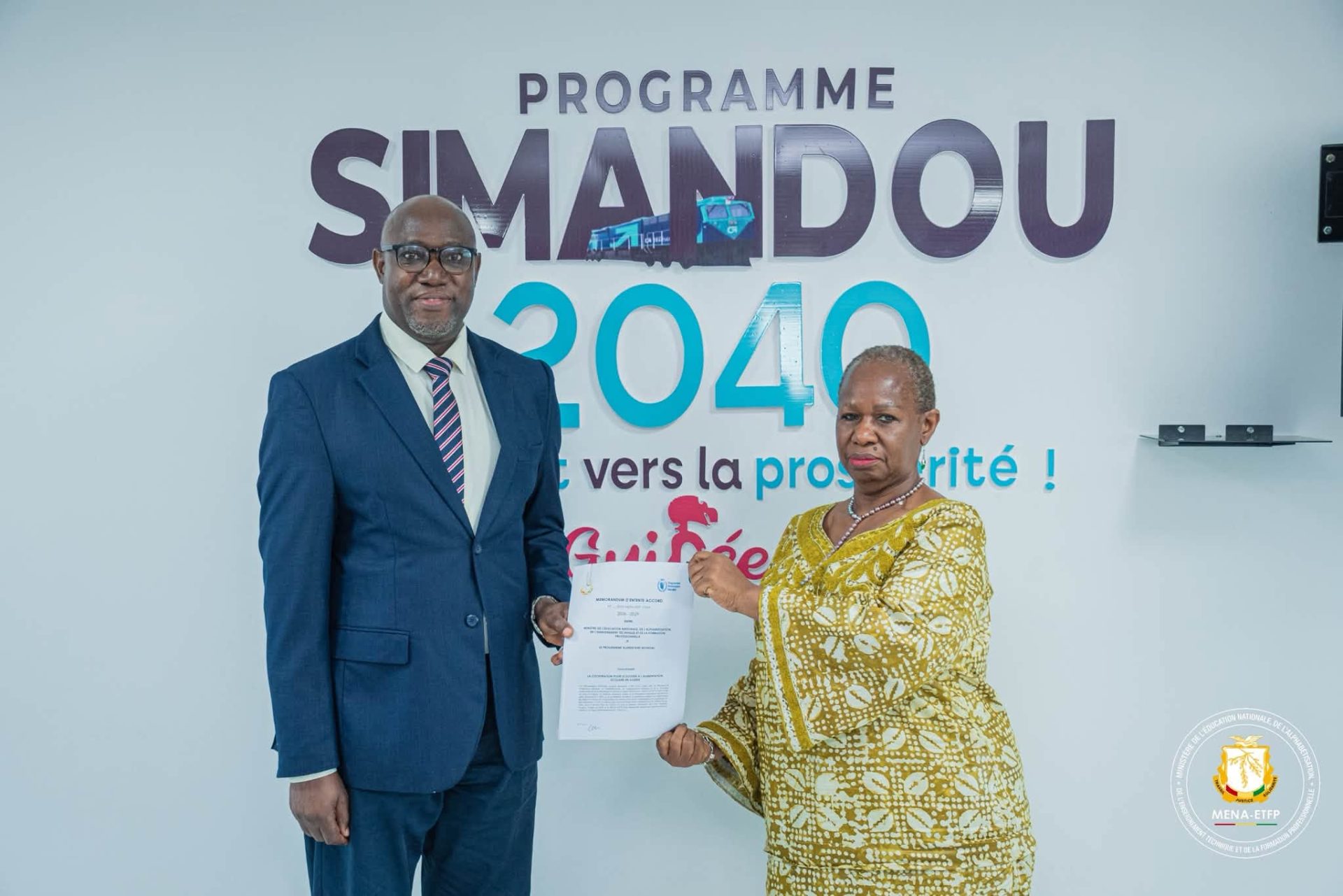 Guinée / Alimentation scolaire : Le MENA-ETFP et le PAM consolident leur partenariat