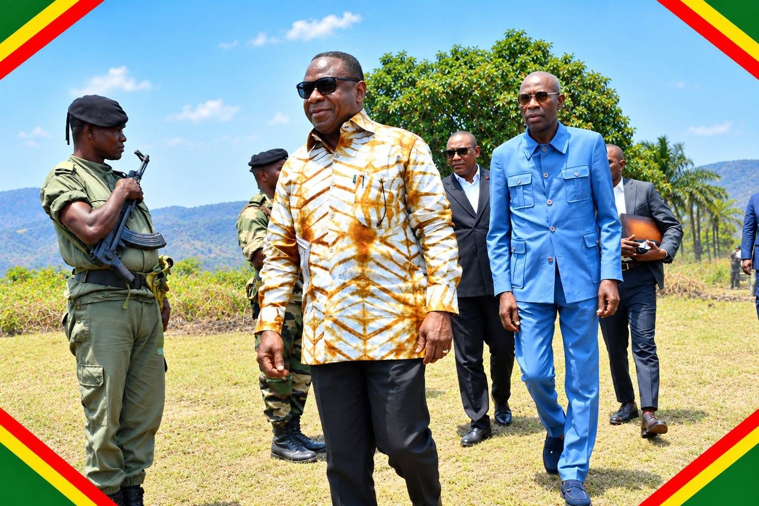 Congo Brazzaville / Bouenza : les Ministres Jean-Luc MOUTHOU et Rigobert MABOUNDOU sur le terrain.