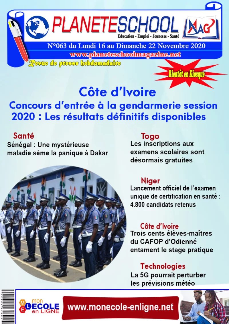 REVUE DE PRESSE N°63 DU 16 au 22-11-20